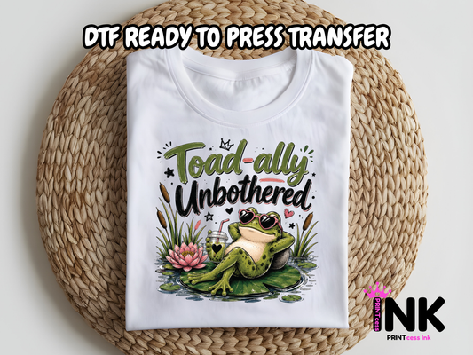 Unbothered -DTF101684- T-Shirt Transfer | Ready to Press | DIY Heat Transfer for Clothing, Hoodies, Sweatshirt