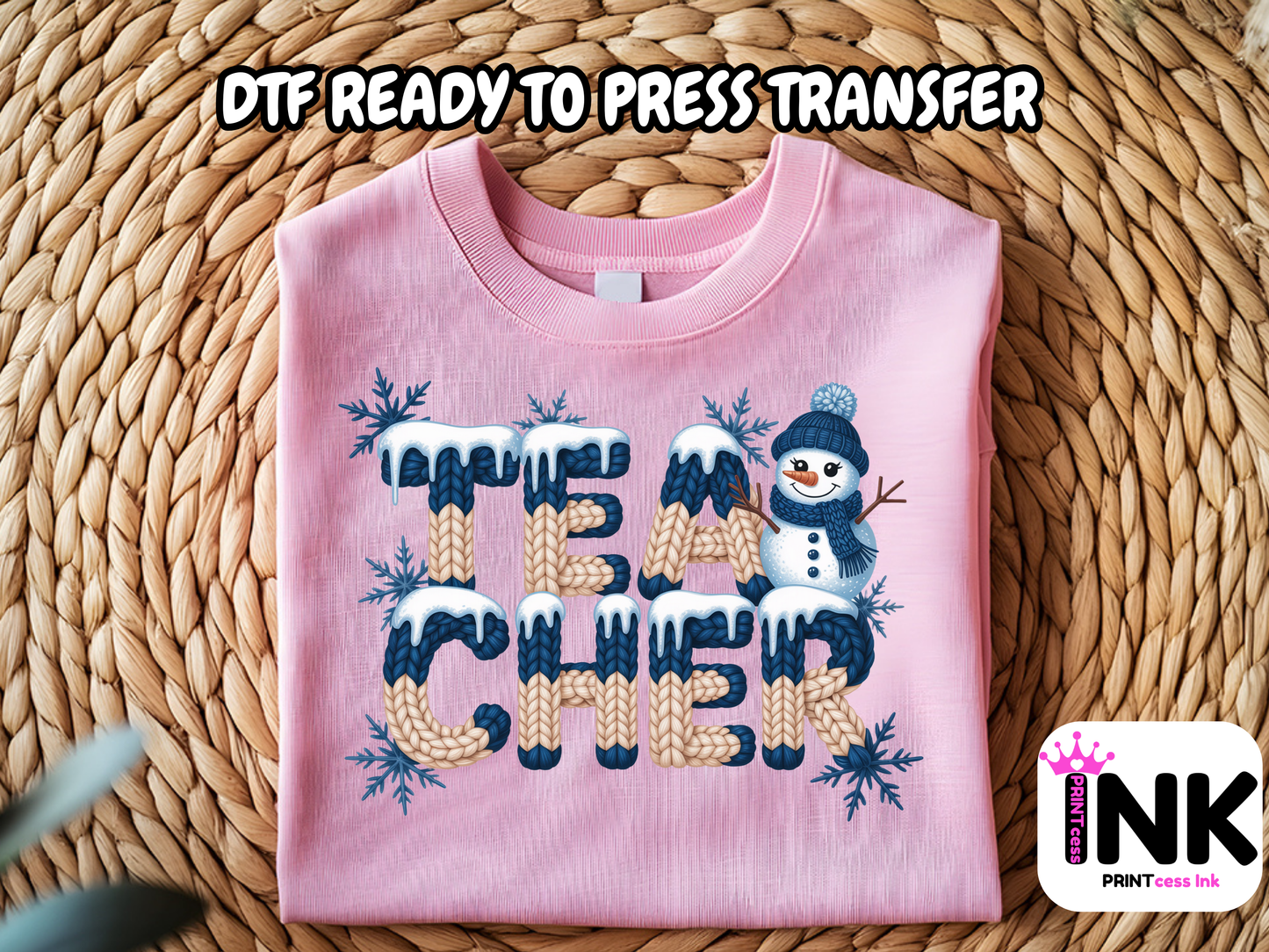 Teacher DTF101216| DTF T-Shirt Transfer | Ready to Press | DIY Heat Transfer for Clothing, Hoodies, Sweatshirt