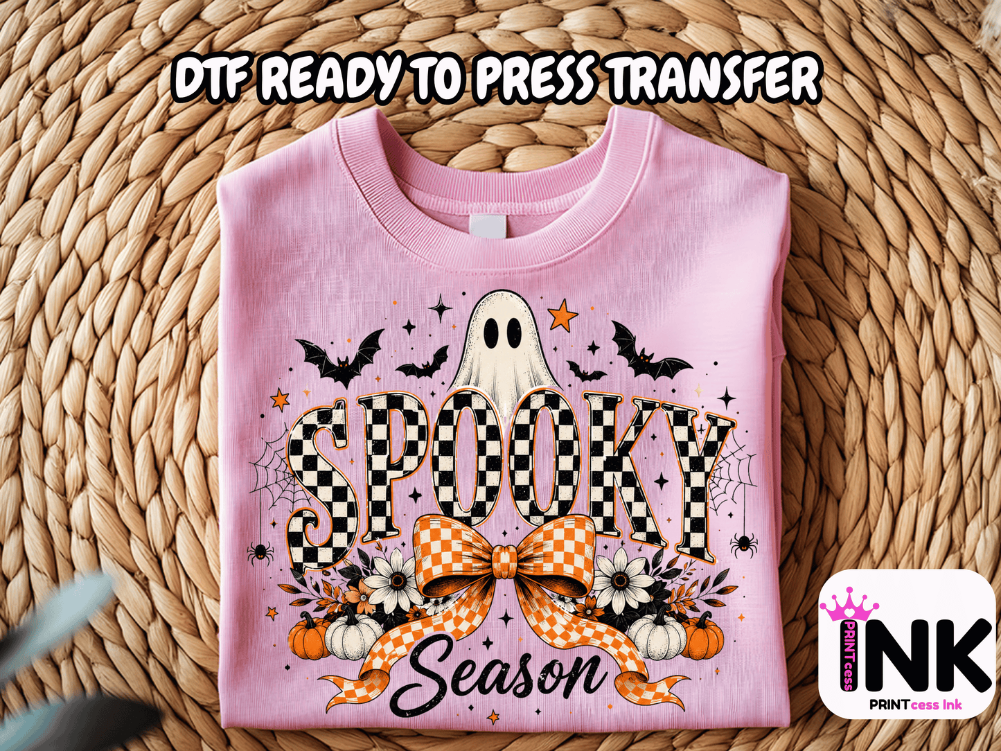 Spooky season -  DTF101779- T-Shirt Transfer | Ready to Press | DIY Heat Transfer for Clothing, Hoodies, Sweatshirt