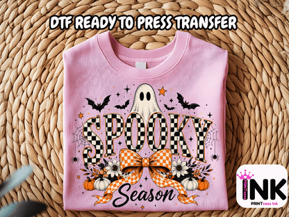 Spooky season -  DTF101779- T-Shirt Transfer | Ready to Press | DIY Heat Transfer for Clothing, Hoodies, Sweatshirt