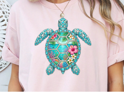 Turtle DTF101428 DTF T-Shirt Transfer | Ready to Press | DIY Heat Transfer for Clothing, Hoodies, Sweatshirt
