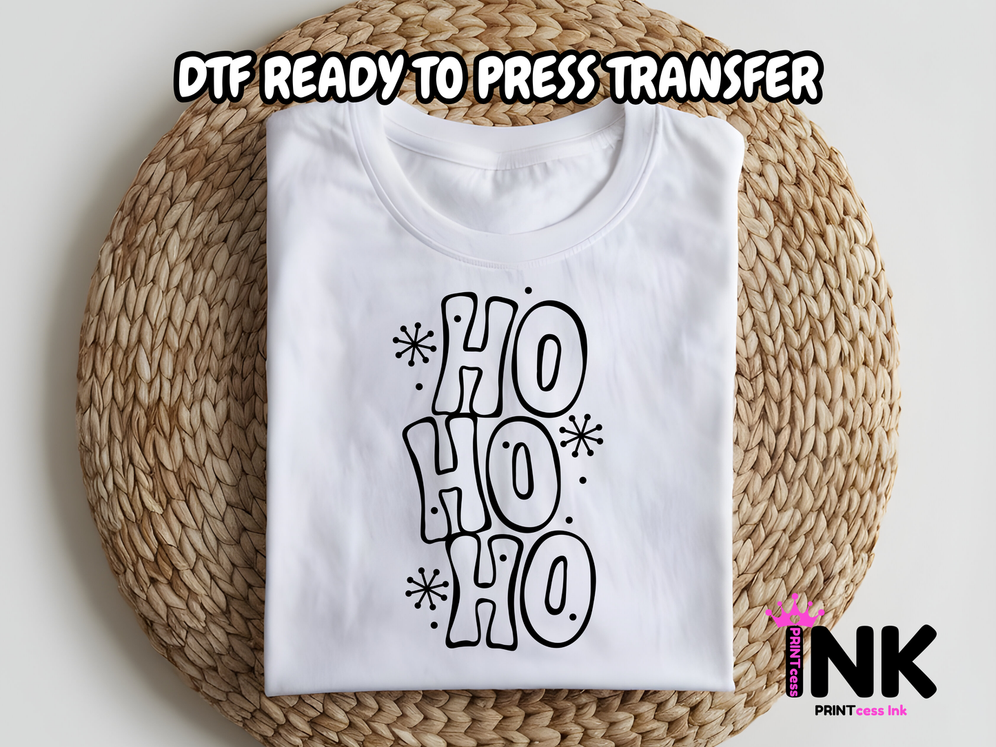 Hoho DTF101164| DTF T-Shirt Transfer | Ready to Press | DIY Heat Transfer for Clothing, Hoodies, Sweatshirt