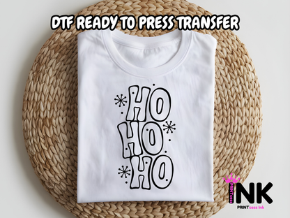Hoho DTF101164| DTF T-Shirt Transfer | Ready to Press | DIY Heat Transfer for Clothing, Hoodies, Sweatshirt