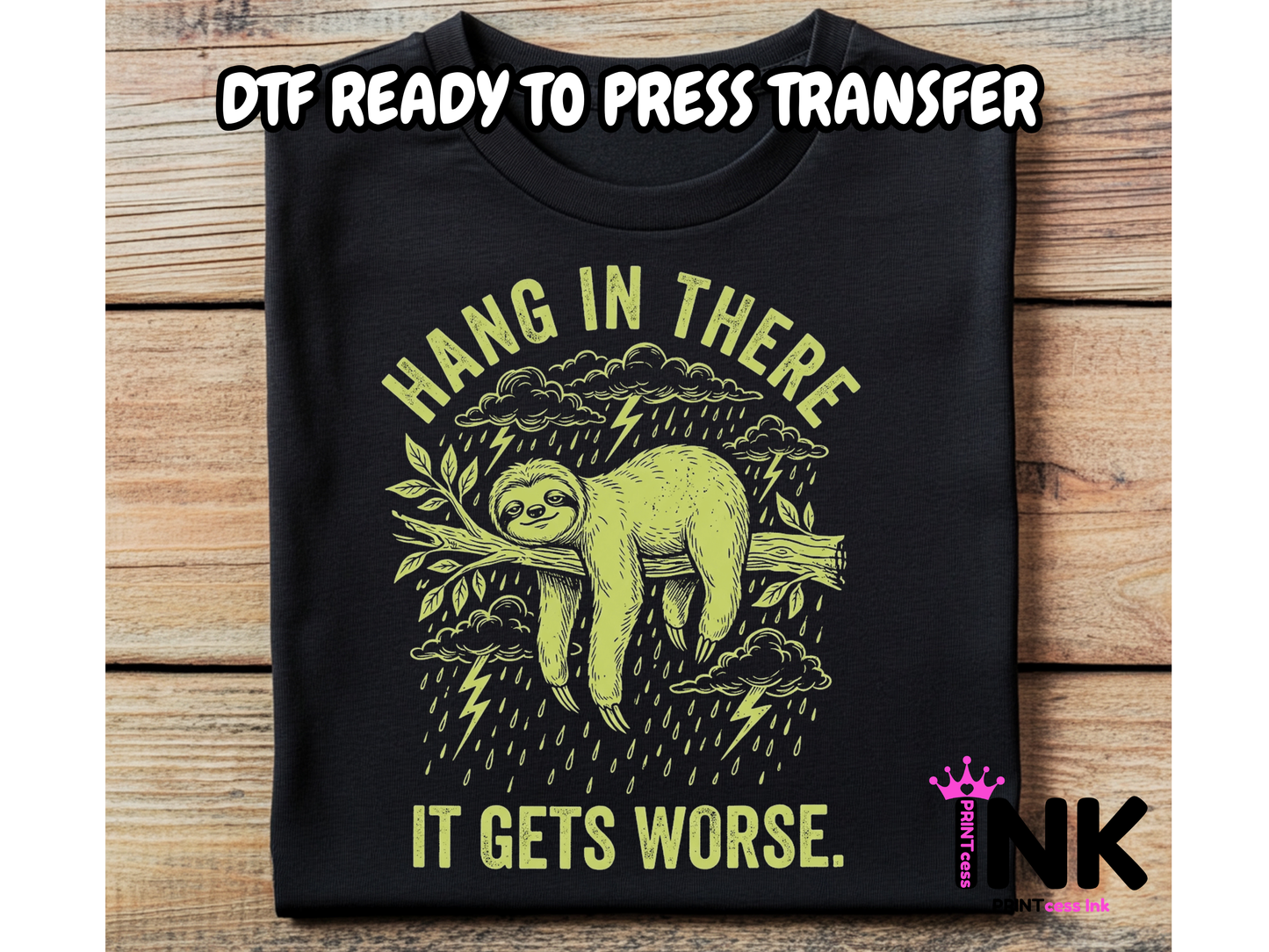 Hang in there -DTF101691- T-Shirt Transfer | Ready to Press | DIY Heat Transfer for Clothing, Hoodies, Sweatshirt