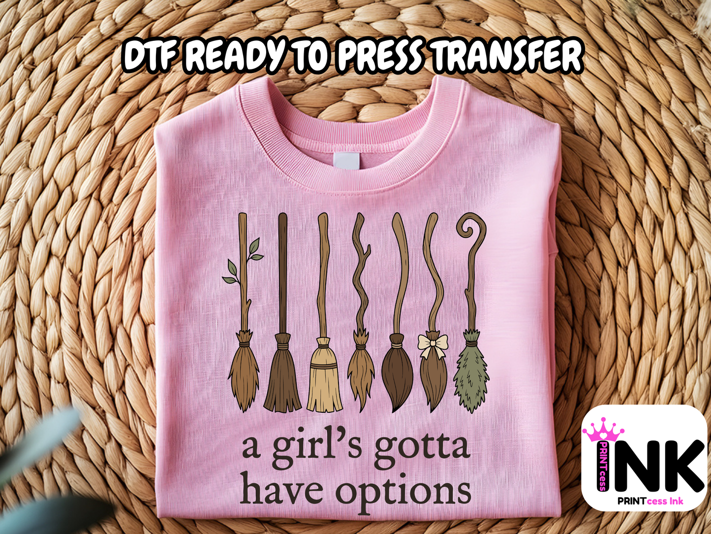 Gotta have options -  DTF101748- T-Shirt Transfer | Ready to Press | DIY Heat Transfer for Clothing, Hoodies, Sweatshirt