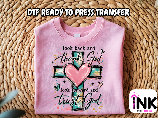 Trust God - DTF101710- T-Shirt Transfer | Ready to Press | DIY Heat Transfer for Clothing, Hoodies, Sweatshirt