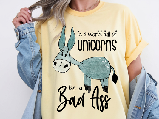 In a world of unicorns DTF101431 DTF T-Shirt Transfer | Ready to Press | DIY Heat Transfer for Clothing, Hoodies, Sweatshirt