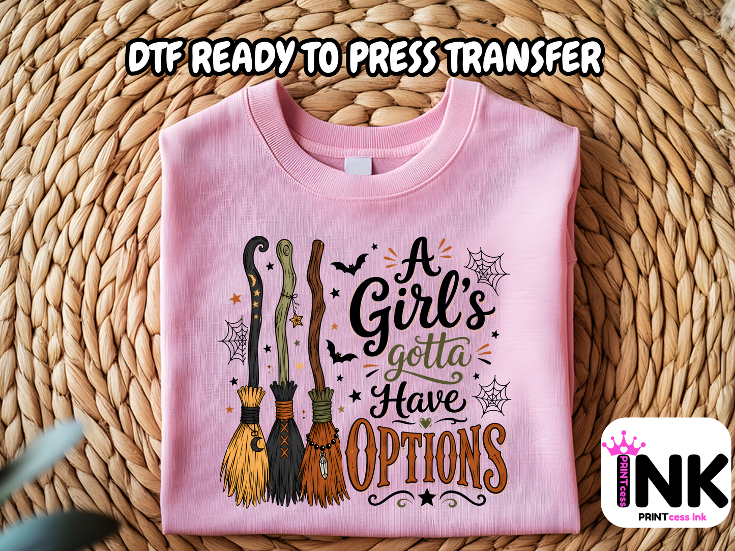 Gotta have options -  DTF101754- T-Shirt Transfer | Ready to Press | DIY Heat Transfer for Clothing, Hoodies, Sweatshirt