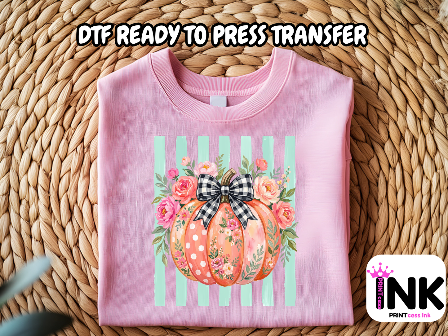 Pumpkin - DTF101703- T-Shirt Transfer | Ready to Press | DIY Heat Transfer for Clothing, Hoodies, Sweatshirt