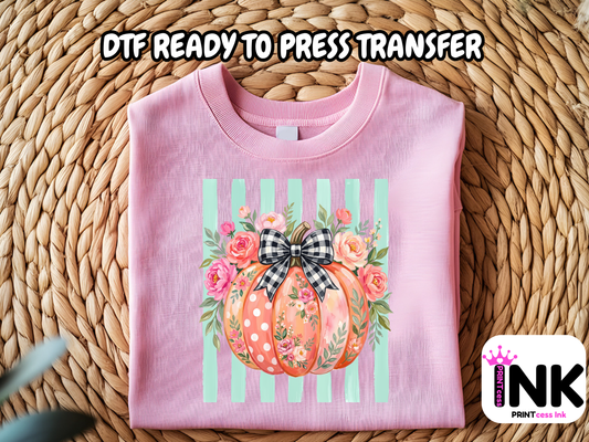Pumpkin - DTF101703- T-Shirt Transfer | Ready to Press | DIY Heat Transfer for Clothing, Hoodies, Sweatshirt