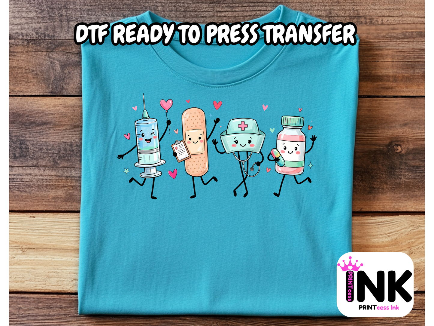 Nurse -DTF101687- T-Shirt Transfer | Ready to Press | DIY Heat Transfer for Clothing, Hoodies, Sweatshirt