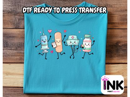 Nurse -DTF101687- T-Shirt Transfer | Ready to Press | DIY Heat Transfer for Clothing, Hoodies, Sweatshirt