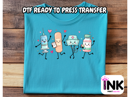 Nurse -DTF101687- T-Shirt Transfer | Ready to Press | DIY Heat Transfer for Clothing, Hoodies, Sweatshirt
