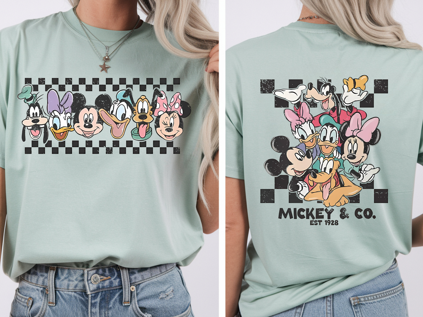 Cartoon Front and Back DTF101621  DTF T-Shirt Transfer | Ready to Press | DIY Heat Transfer for Clothing, Hoodies, Sweatshirt