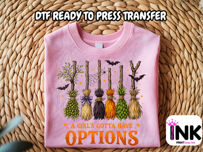 Halloween broom -  DTF101756- T-Shirt Transfer | Ready to Press | DIY Heat Transfer for Clothing, Hoodies, Sweatshirt