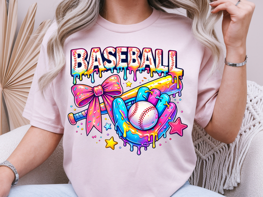 Baseball DTF101527 DTF T-Shirt Transfer | Ready to Press | DIY Heat Transfer for Clothing, Hoodies, Sweatshirt