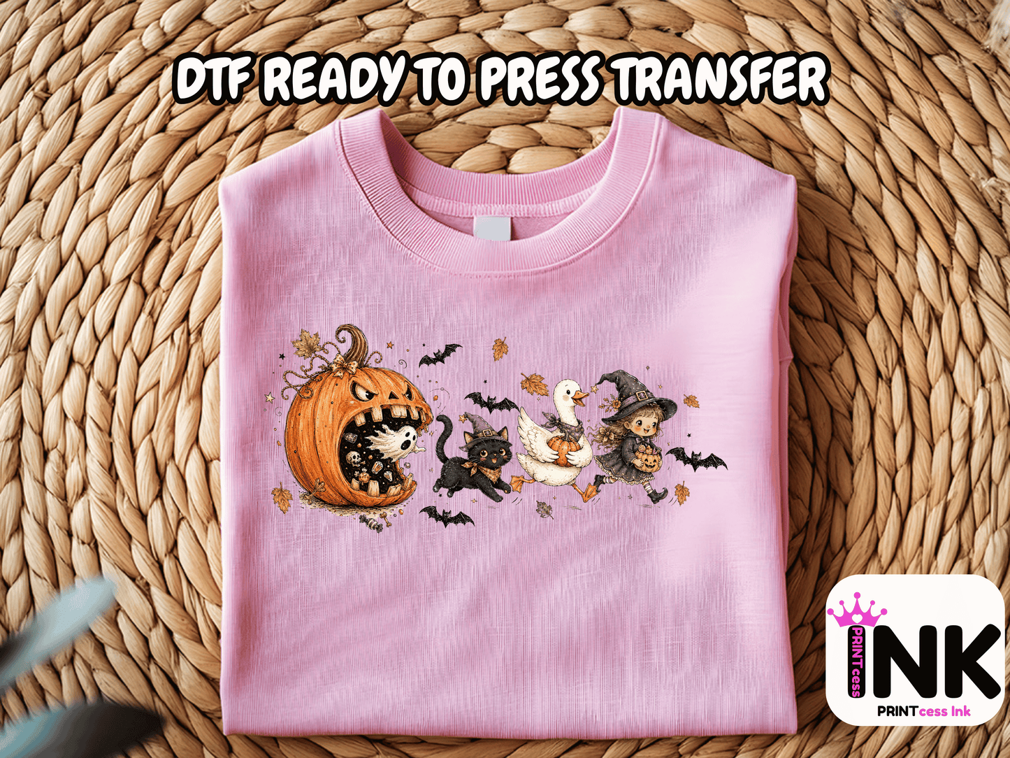 Halloween -  DTF101782- T-Shirt Transfer | Ready to Press | DIY Heat Transfer for Clothing, Hoodies, Sweatshirt