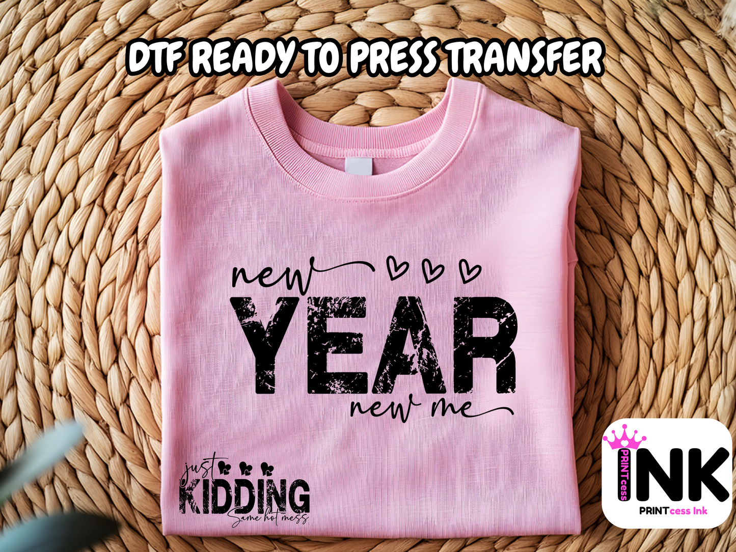 New year DTF101211| DTF T-Shirt Transfer | Ready to Press | DIY Heat Transfer for Clothing, Hoodies, Sweatshirt