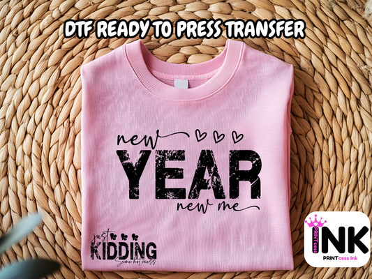 New year DTF101211| DTF T-Shirt Transfer | Ready to Press | DIY Heat Transfer for Clothing, Hoodies, Sweatshirt