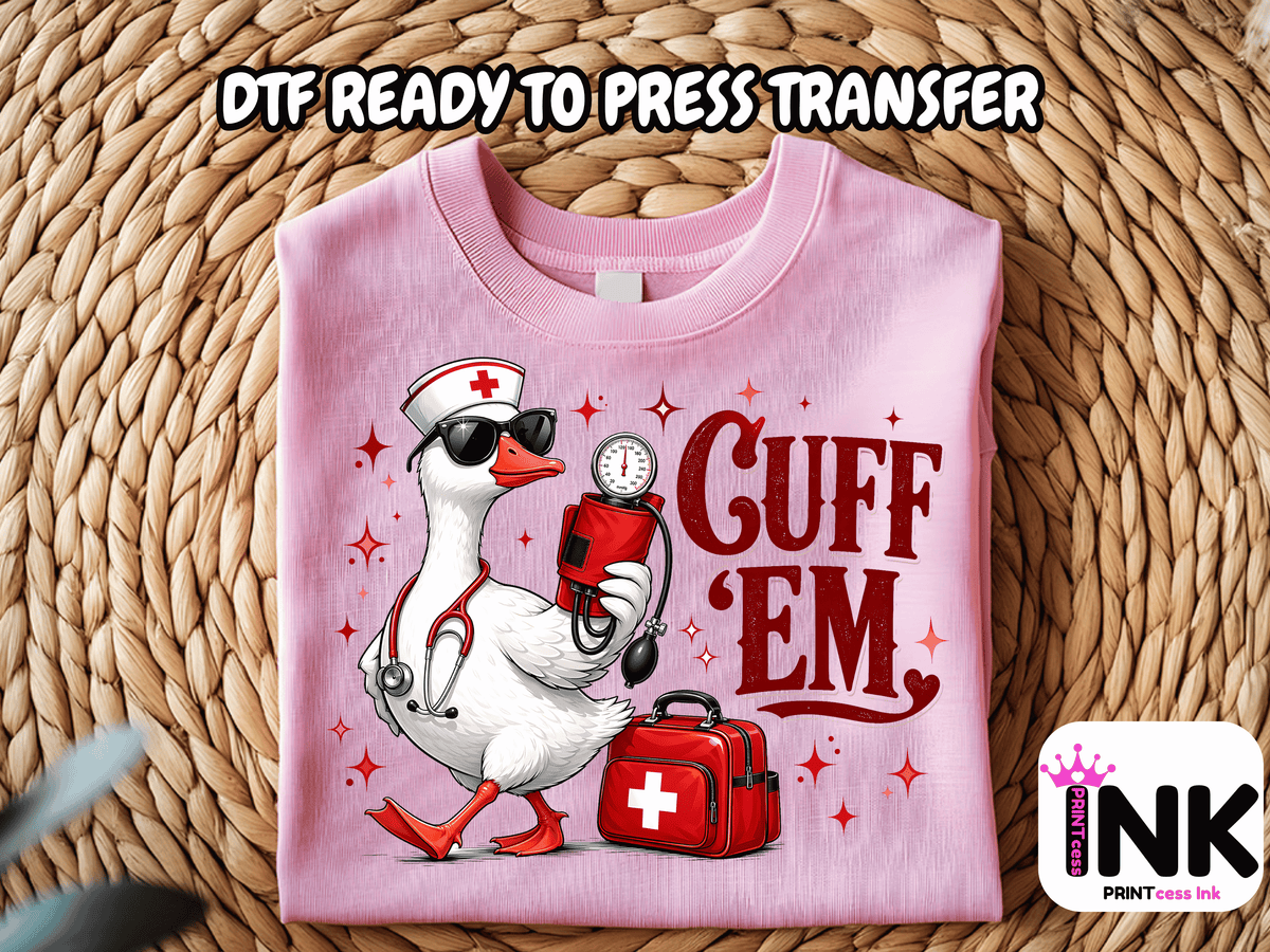 Cuff em -  DTF101827- DTF T-Shirt Transfer | Ready to Press | DIY Heat Transfer for Clothing, Hoodies, Sweatshirt