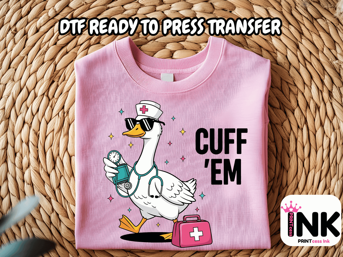 Cuff em -  DTF101826- DTF T-Shirt Transfer | Ready to Press | DIY Heat Transfer for Clothing, Hoodies, Sweatshirt