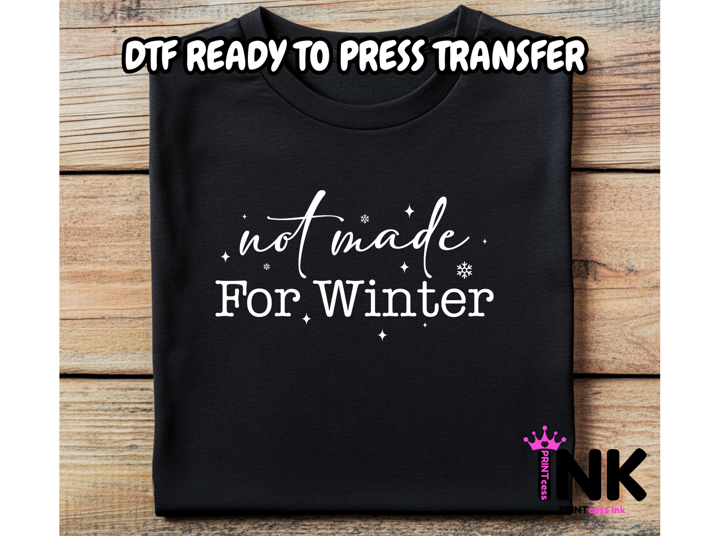 Winter DTF101204| DTF T-Shirt Transfer | Ready to Press | DIY Heat Transfer for Clothing, Hoodies, Sweatshirt