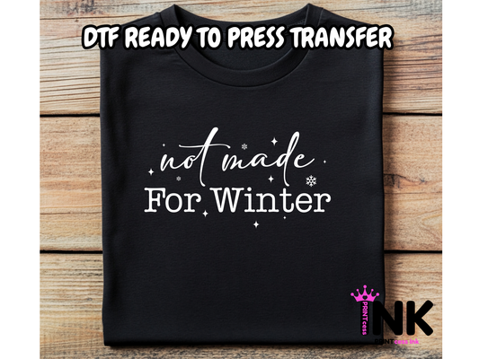 Winter DTF101204| DTF T-Shirt Transfer | Ready to Press | DIY Heat Transfer for Clothing, Hoodies, Sweatshirt