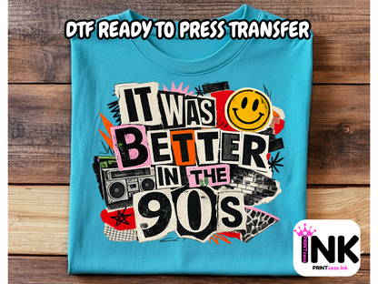 90's - DTF101734- T-Shirt Transfer | Ready to Press | DIY Heat Transfer for Clothing, Hoodies, Sweatshirt