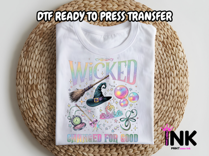 Wicked DTF101084| DTF T-Shirt Transfer | Ready to Press | DIY Heat Transfer for Clothing, Hoodies, Sweatshirt
