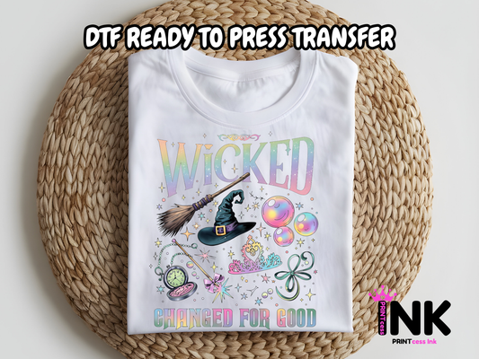 Wicked DTF101084| DTF T-Shirt Transfer | Ready to Press | DIY Heat Transfer for Clothing, Hoodies, Sweatshirt