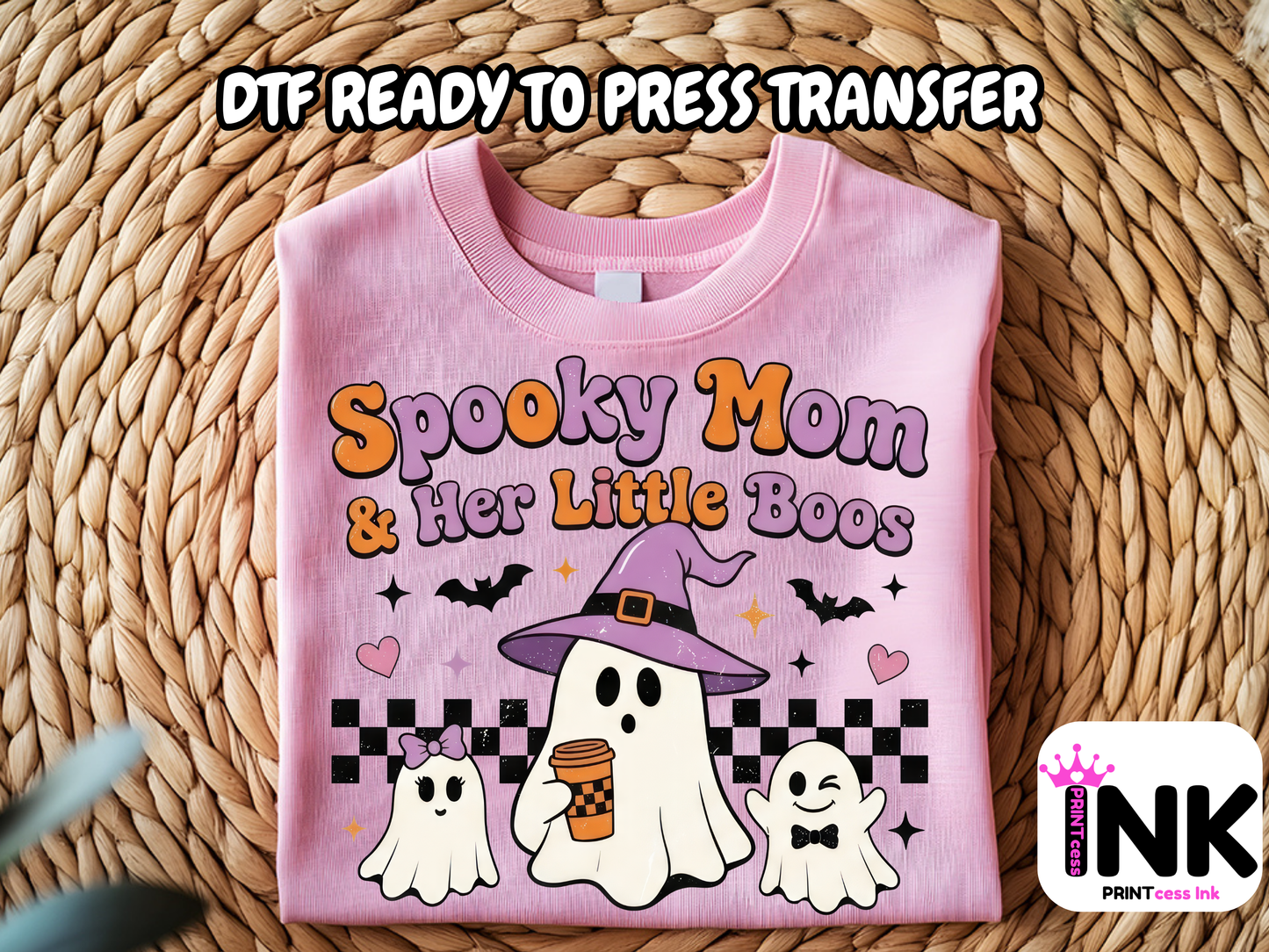 Spooky mom -  DTF101751- T-Shirt Transfer | Ready to Press | DIY Heat Transfer for Clothing, Hoodies, Sweatshirt