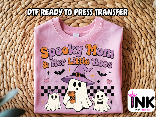 Spooky mom -  DTF101751- T-Shirt Transfer | Ready to Press | DIY Heat Transfer for Clothing, Hoodies, Sweatshirt
