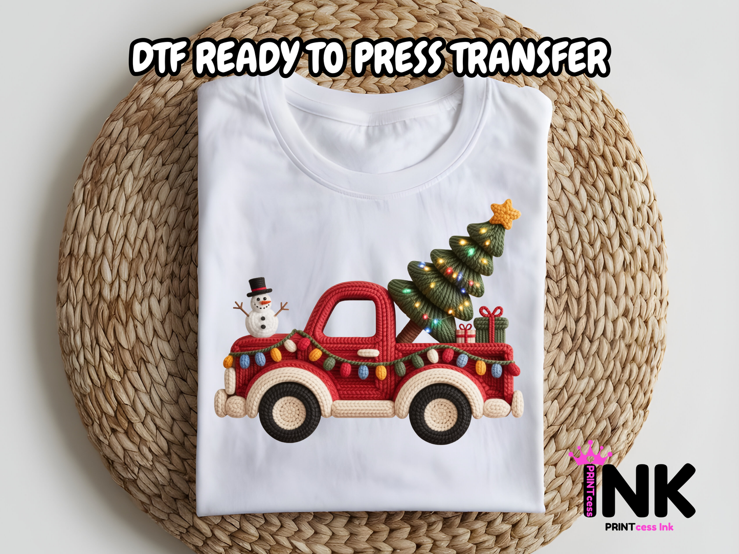 Christmas Truck DTF101123| DTF T-Shirt Transfer | Ready to Press | DIY Heat Transfer for Clothing, Hoodies, Sweatshirt