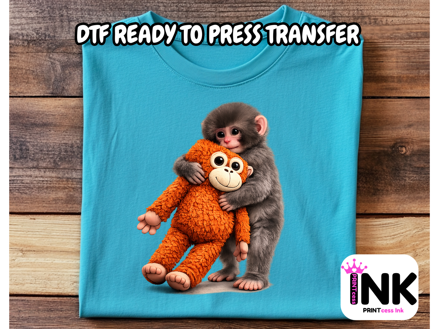 Little monkey - DTF101733- T-Shirt Transfer | Ready to Press | DIY Heat Transfer for Clothing, Hoodies, Sweatshirt