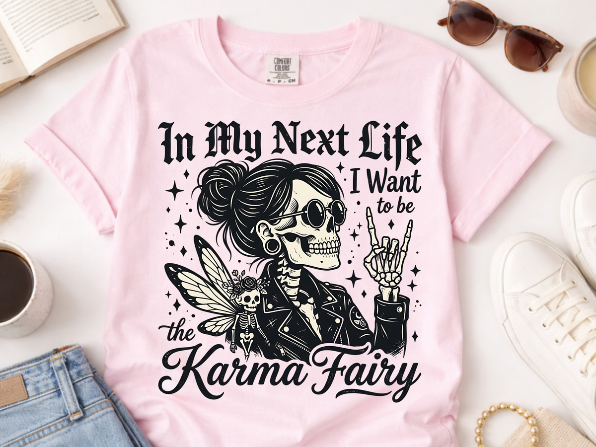 Karma fairy -  DTF101889- DTF T-Shirt Transfer | Ready to Press | DIY Heat Transfer for Clothing, Hoodies, Sweatshirt