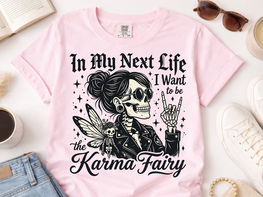 Karma fairy -  DTF101889- DTF T-Shirt Transfer | Ready to Press | DIY Heat Transfer for Clothing, Hoodies, Sweatshirt