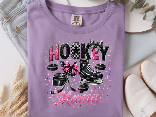 Hockey Mama -  DTF101926- DTF T-Shirt Transfer | Ready to Press | DIY Heat Transfer for Clothing, Hoodies, Sweatshirt