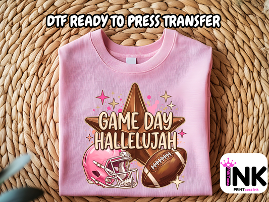 Game Day - DTF101700- T-Shirt Transfer | Ready to Press | DIY Heat Transfer for Clothing, Hoodies, Sweatshirt