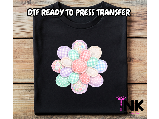 Patchwork DTF101348| DTF T-Shirt Transfer | Ready to Press | DIY Heat Transfer for Clothing, Hoodies, Sweatshirt