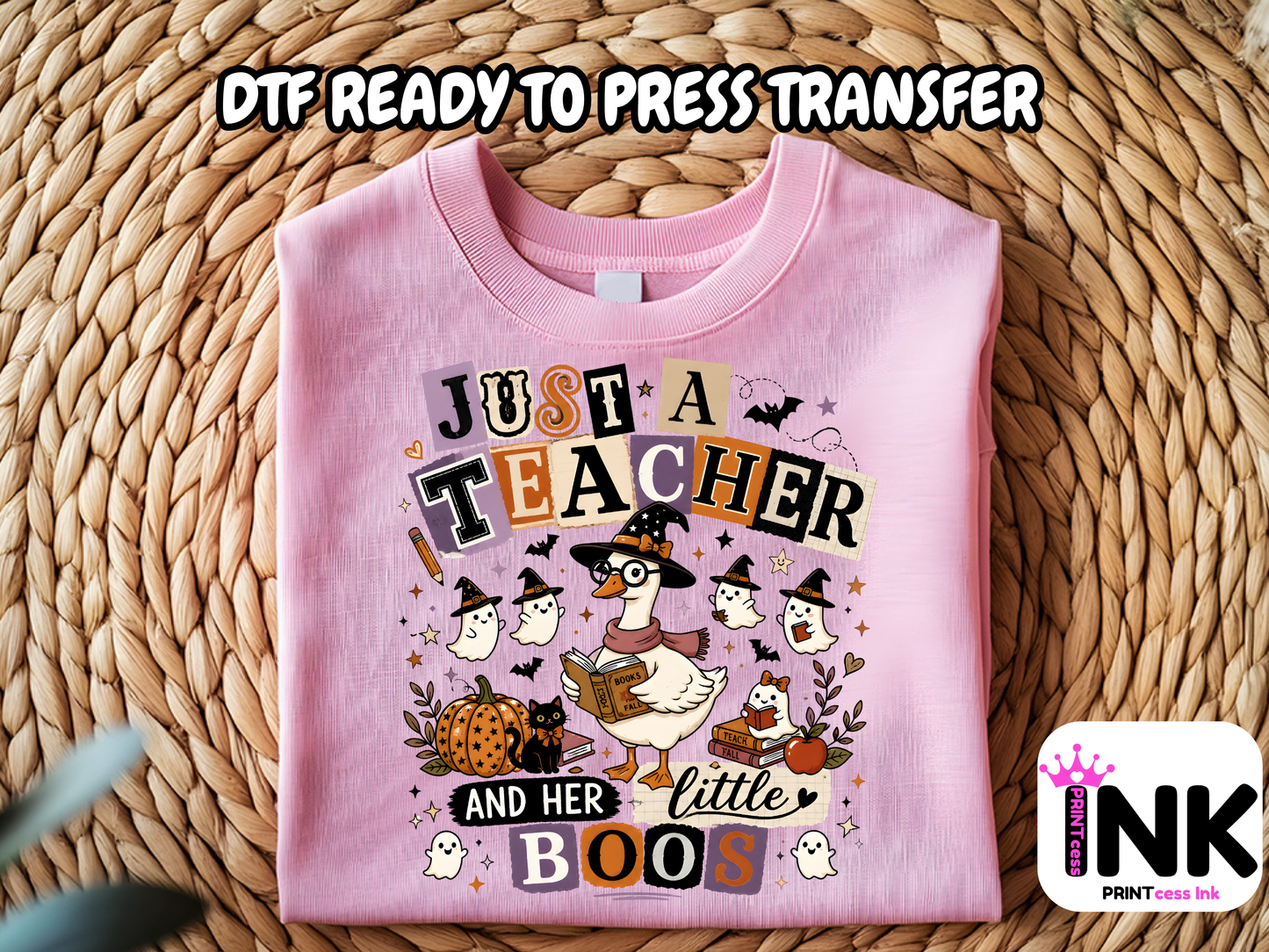 Loves boos -  DTF101749- T-Shirt Transfer | Ready to Press | DIY Heat Transfer for Clothing, Hoodies, Sweatshirt