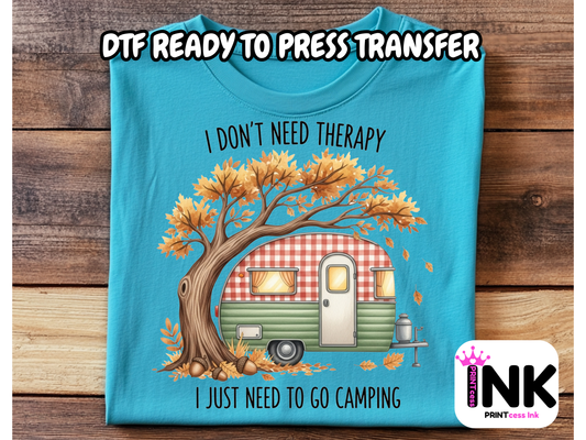 Camping DTF101392| DTF T-Shirt Transfer | Ready to Press | DIY Heat Transfer for Clothing, Hoodies, Sweatshirt