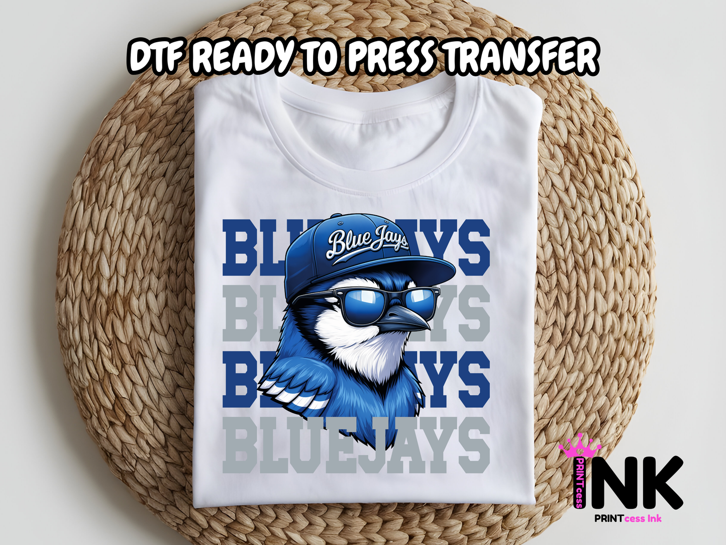 Blue Jays DTF101066| DTF T-Shirt Transfer | Ready to Press | DIY Heat Transfer for Clothing, Hoodies, Sweatshirt