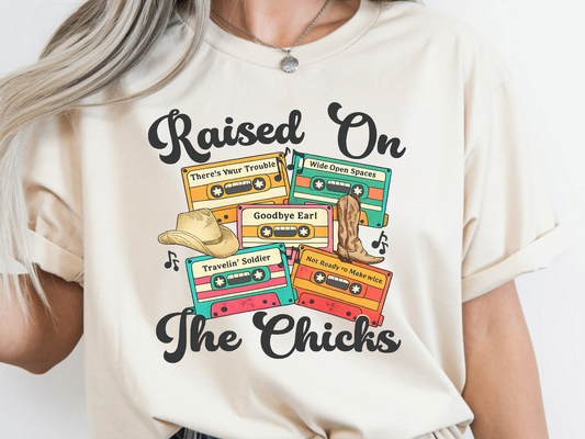 Raised on the chicks DTF101509 DTF T-Shirt Transfer | Ready to Press | DIY Heat Transfer for Clothing, Hoodies, Sweatshirt
