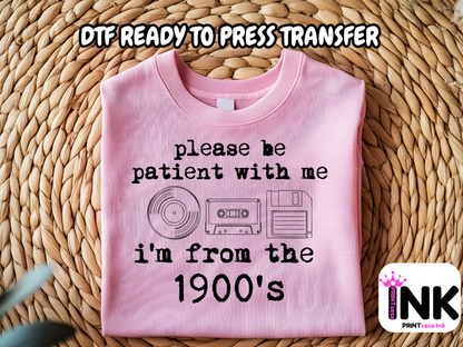 From the 1900's - DTF101699- T-Shirt Transfer | Ready to Press | DIY Heat Transfer for Clothing, Hoodies, Sweatshirt