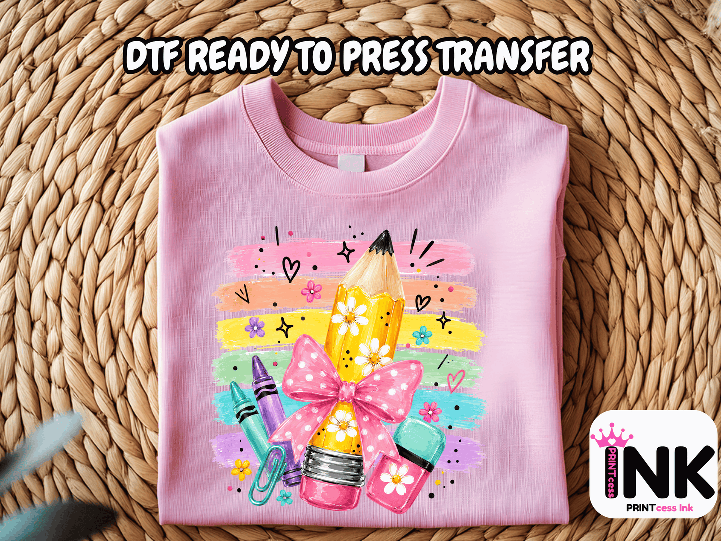 School -  DTF101762- T-Shirt Transfer | Ready to Press | DIY Heat Transfer for Clothing, Hoodies, Sweatshirt