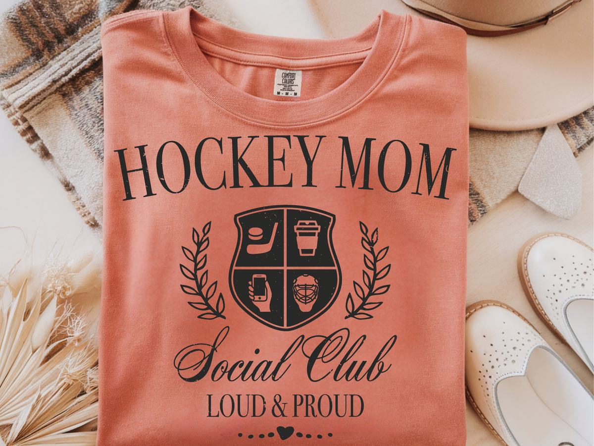 Hockey Mom -  DTF101927- DTF T-Shirt Transfer | Ready to Press | DIY Heat Transfer for Clothing, Hoodies, Sweatshirt