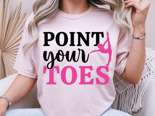 Point your toes DTF101429 DTF T-Shirt Transfer | Ready to Press | DIY Heat Transfer for Clothing, Hoodies, Sweatshirt