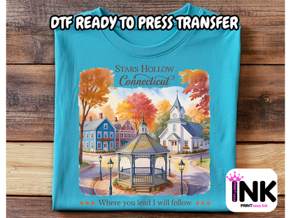 Stars Hollow -  DTF101745- T-Shirt Transfer | Ready to Press | DIY Heat Transfer for Clothing, Hoodies, Sweatshirt