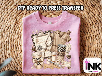 Nurse -  DTF101829- DTF T-Shirt Transfer | Ready to Press | DIY Heat Transfer for Clothing, Hoodies, Sweatshirt