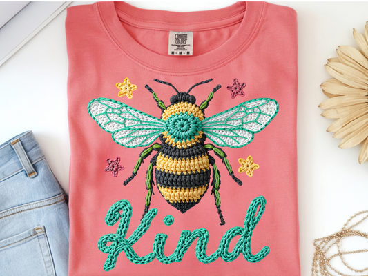 Bee kind -  DTF101896- DTF T-Shirt Transfer | Ready to Press | DIY Heat Transfer for Clothing, Hoodies, Sweatshirt